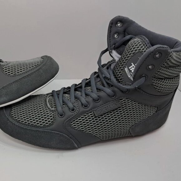 Iron Tanks Titan III Mens Gym Shoes Size 11 Steel Grey High Top Training EY